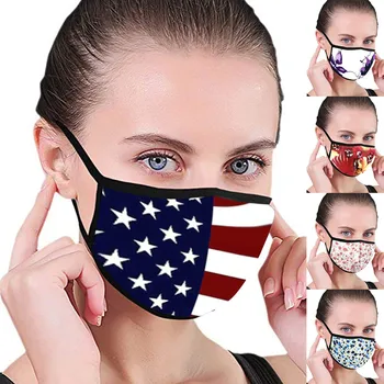 

Washable and Reusable Mouth Masks Unisex Printting Face Masks Dustproof Windproof Foggy Haze Protective Face Cover Mascarilla
