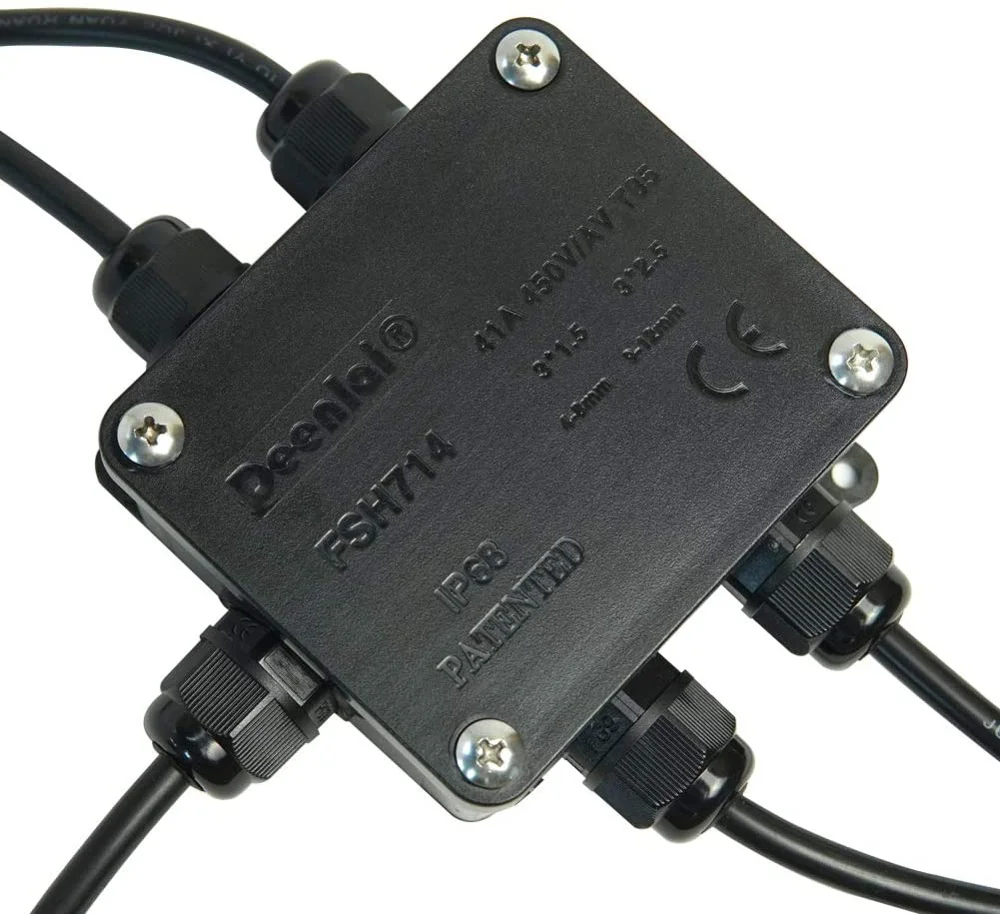 

Outdoor Waterproof IP68 External 3Way 4Way 5Way Electrical Junction Box Underground Cable Line Wires Power Cord Connector Protec