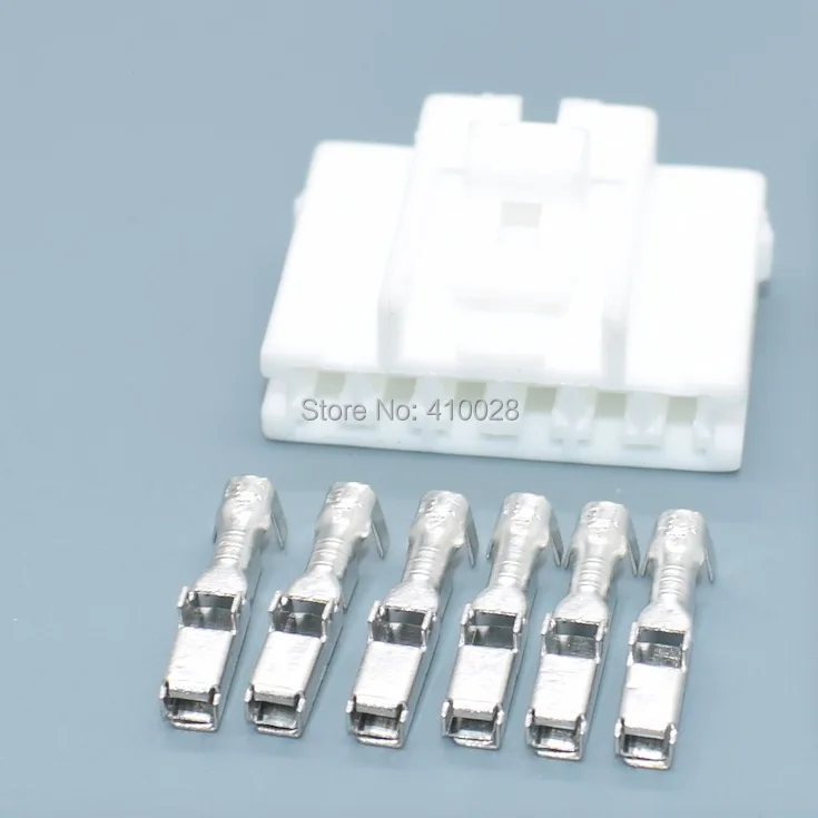 shhworldsea 6 Pin 2.2mm Electrical Auto Connector With Terminals For Car Auto 7283-1061