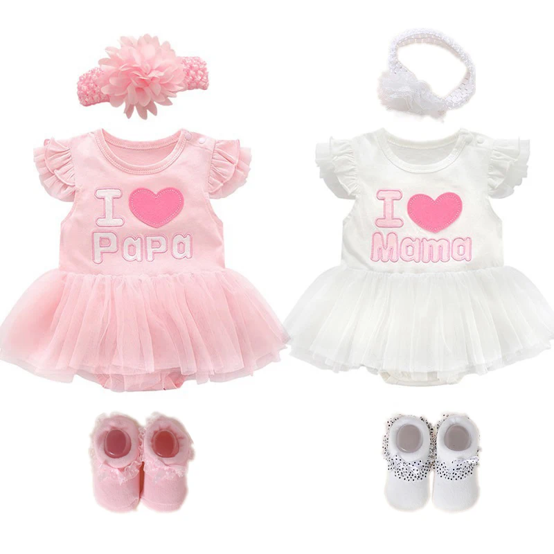 

Newborn Baby Girl Dresses & Clothes 1 Year Old Baby Girl Party Dress Summer Set Pink Princess 0 to 3 6 9 Months Roupa Bebe
