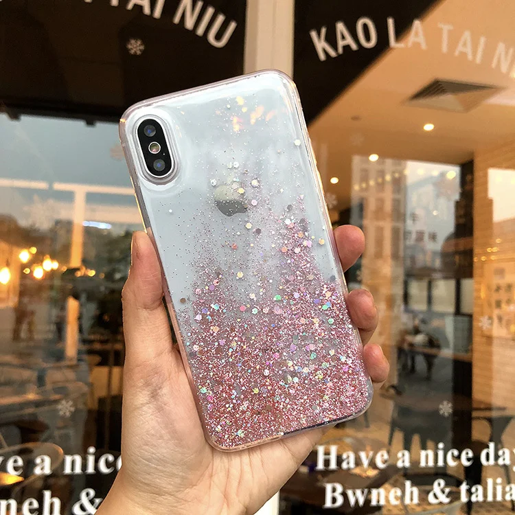 2019 Glitter Luxury Case For Iphone XR Case Iphone 7 6 6s 8 Plus Cases Soft TPU Transparent Cover For Iphone X XS Mas Case