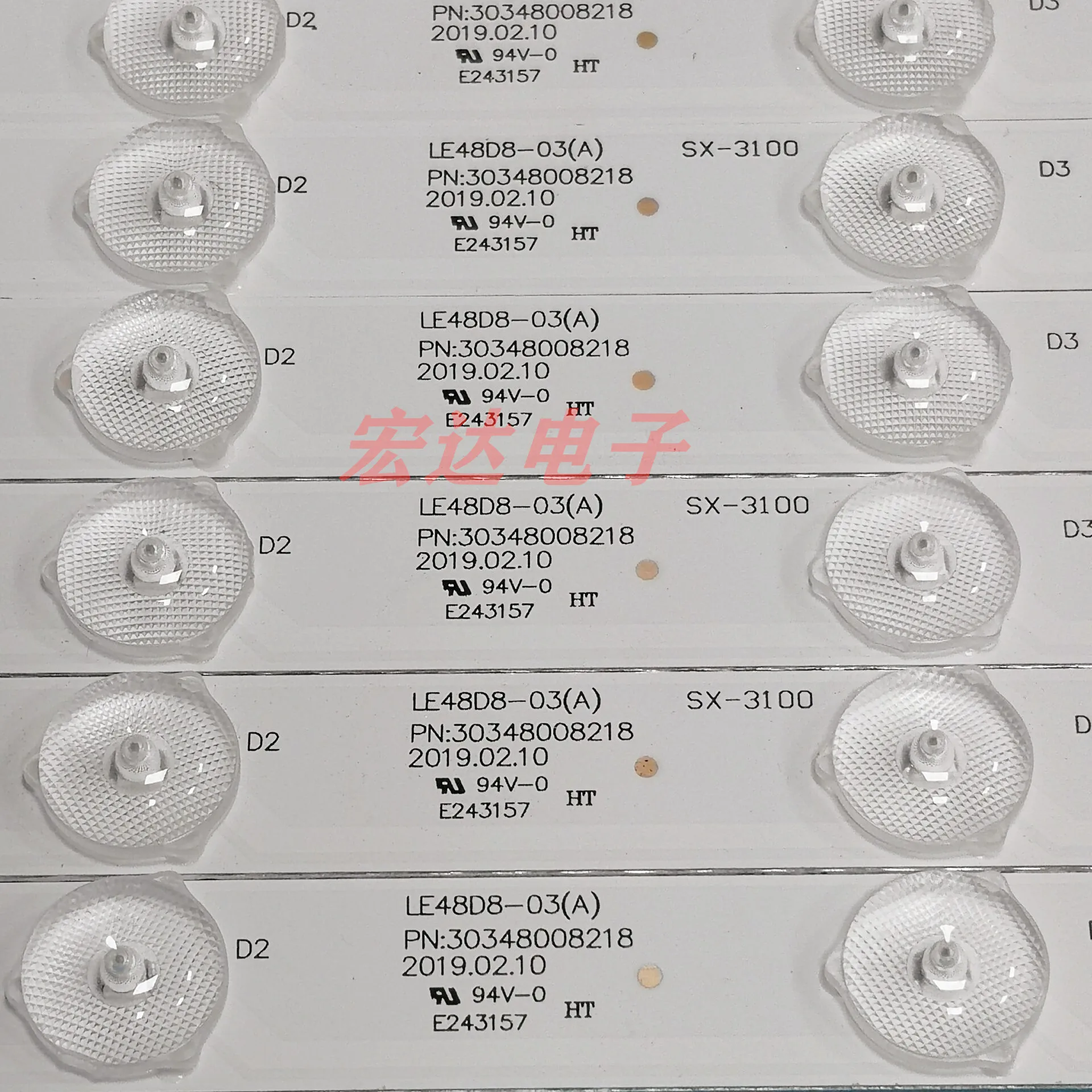 US $18.55 Brand New TV Lamps LED Backlight Strips For Telefunken TFLED48S39T2S HD TV Bars LE48D803D PN30348008220 Kit LED Band Rulers