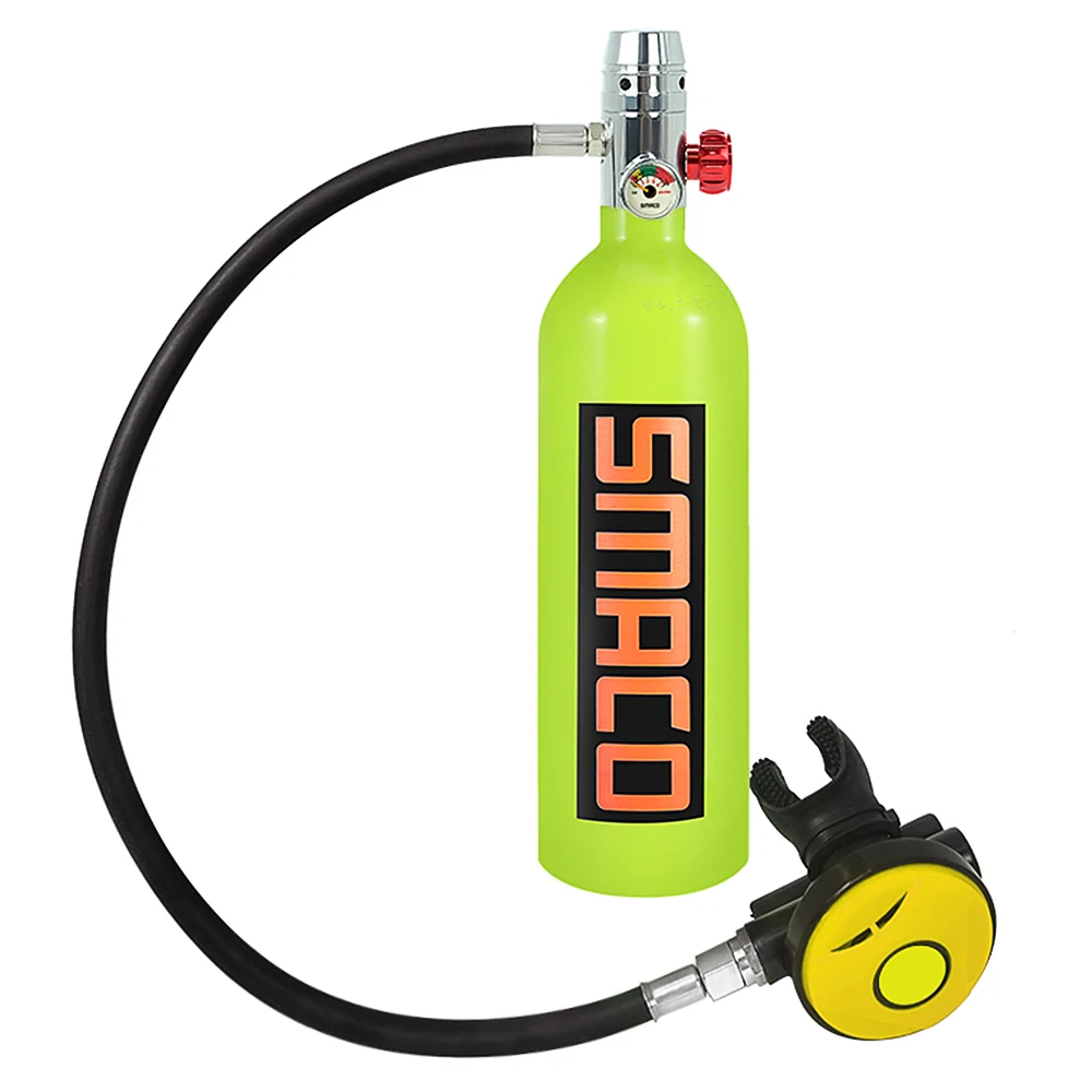 

Diving Air Tank Scuba Respirator Regulator 1L Scuba Oxygen Cylinder 15-20 Minutes Capacity Snorkeling Breathing Equipment