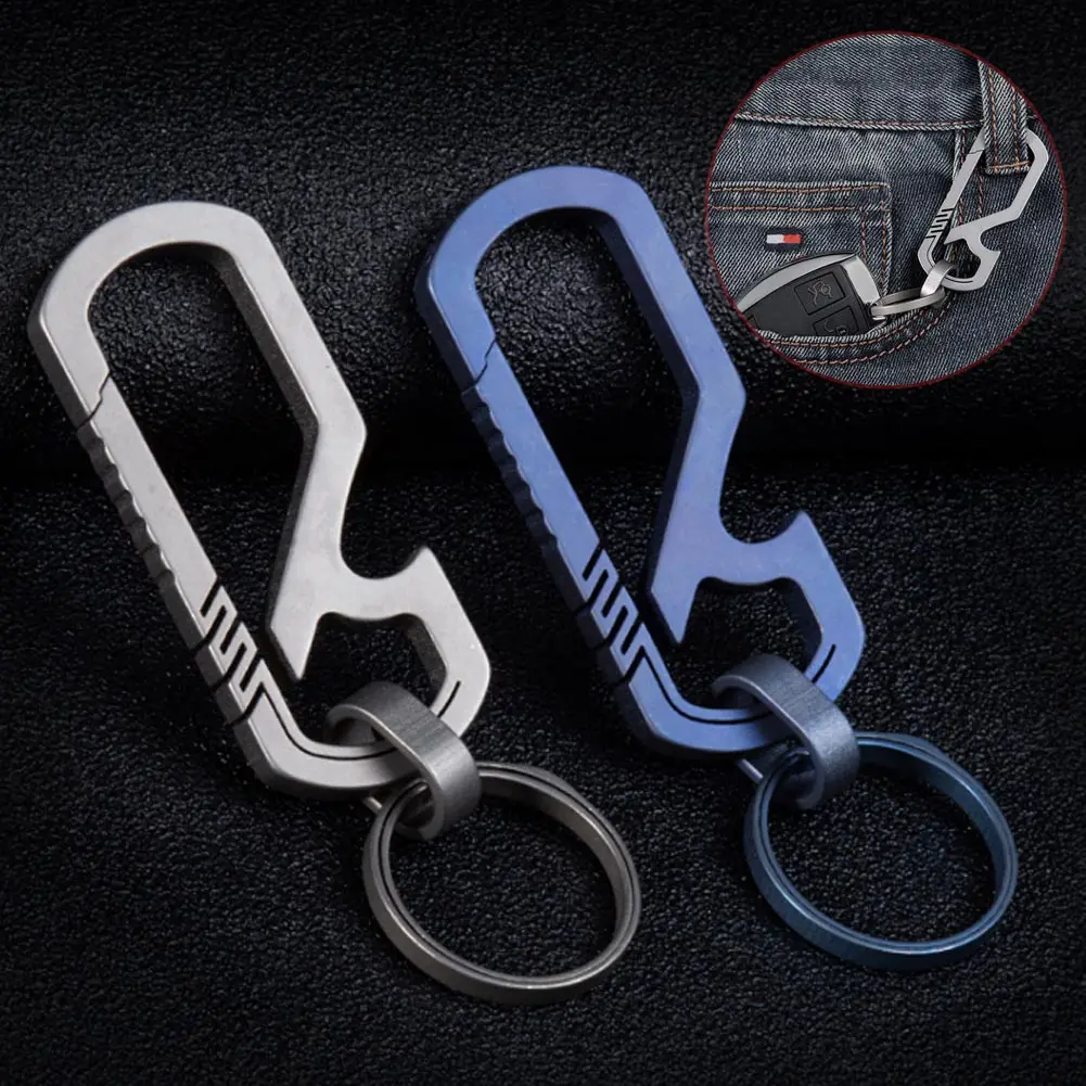 

Lightweight Titanium Keychain Backpack Hanging Buckle Outdoor Hiking Carabiner FDX99
