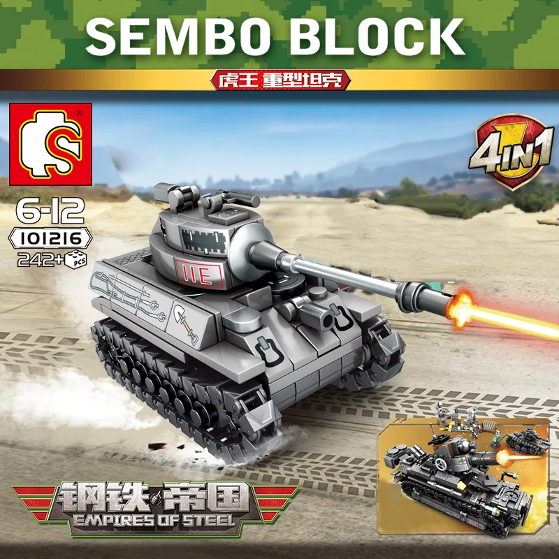 957PCS2 1914 PCS Tank Military Series Building Blocks Bricks Compatible with LegoINGlys Figures toy soldier Vehicle army blocks (10)