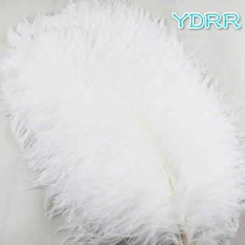 

10pcs/a lot stocks feathers bleached white wedding feather 45-60cm ostrich feathers for hotel table decoration