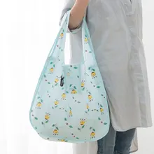 Bolso de compras plegable reutilizable impermeable de 46x63 cm para mujer, bolso de mano de tela portátil, bolsa de supermercado ecológica, reciclado Floral informal para mujer bolsa(China)
