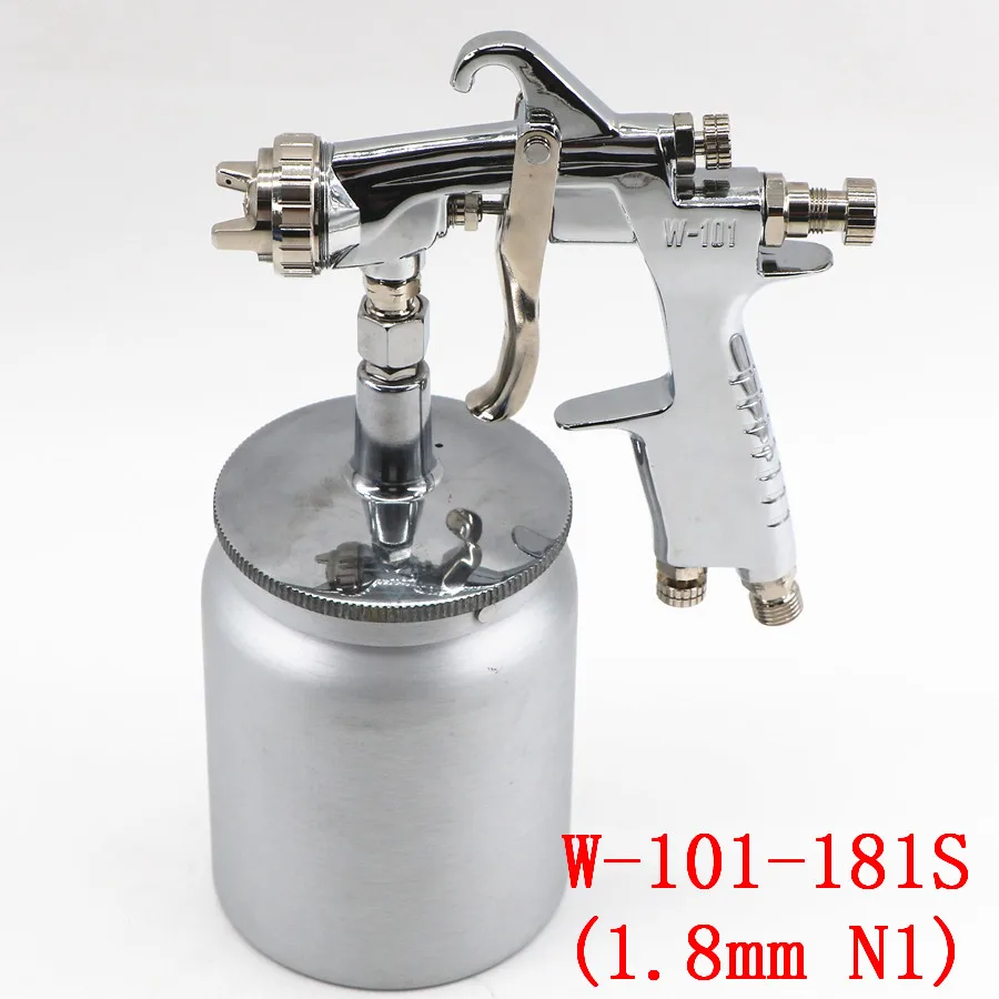 181S(1.8mm N1 Cap) 600cc W-101 HVLP пистолет-распылитель Краска распылитель Краски пистолет W101 HVLP ручной пистолет-распылитель Краски пистолет 1,0/1,3/1,5/1,8 мм - Цвет: 181S(1.8mm N1 Cap)