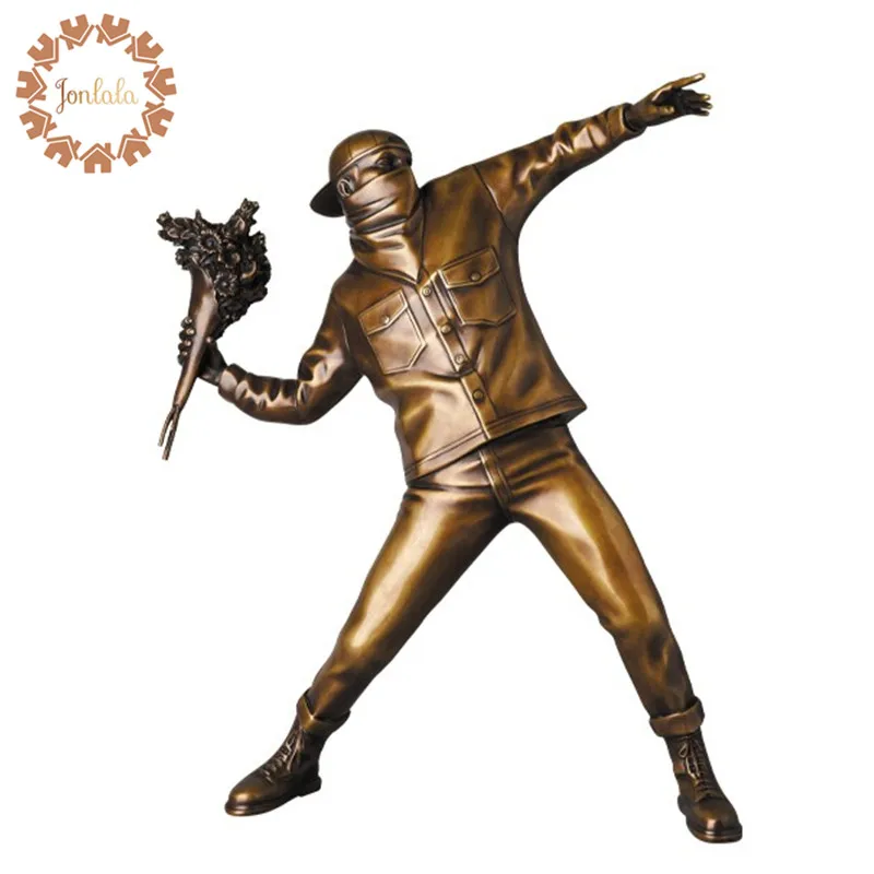 Статуэтка бронзового цвета из смолы для топового искусства в английском уличном