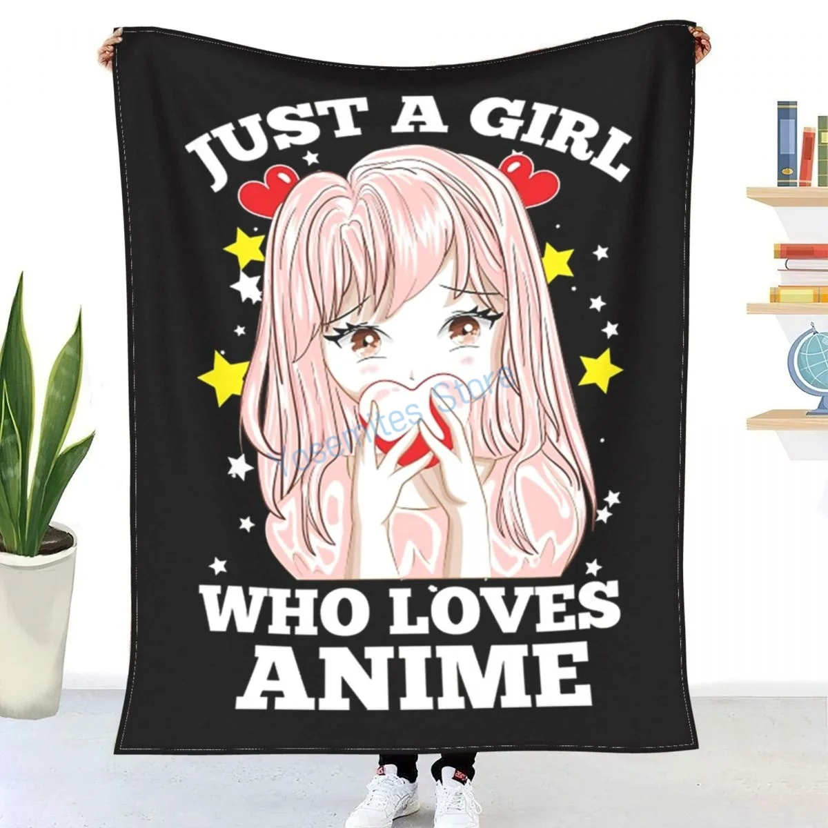 

Just A Girl Who Loves Anime 1315 Throw Blanket Winter flannel bedspreads, bed sheets, blankets on cars and sofas, sofa covers