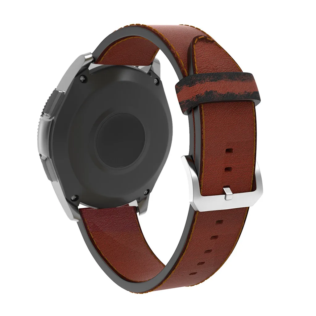 Кожаный ремешок для samsung Galaxy Watch 46 мм/samsung gear S3 22 мм полосы Смарт часы браслет долговечные аксессуары#817