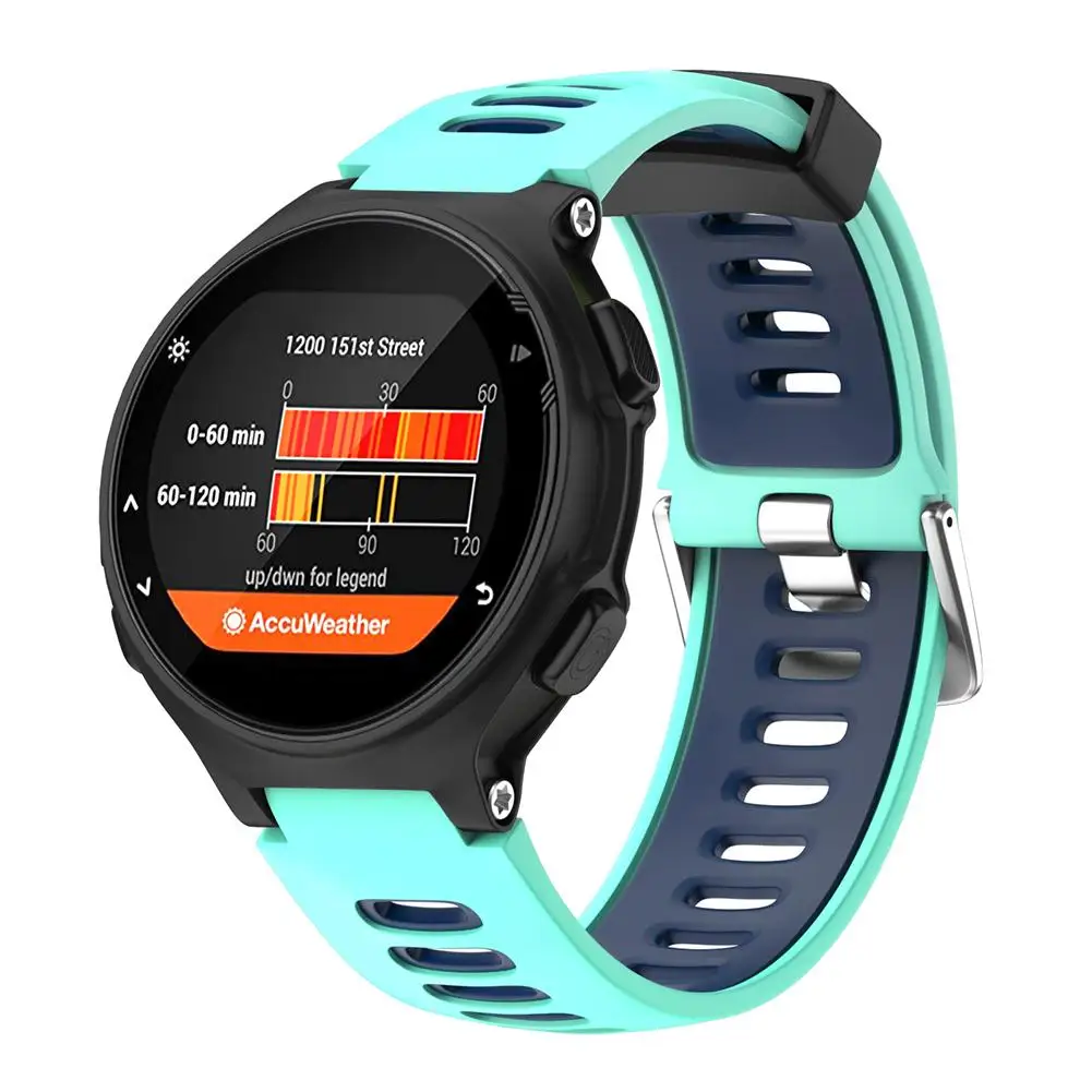 Сменный ремешок для наручных часов Garmin Forerunner 735XT 630 620 235 230 220 удобные силиконовые 2 Цвет браслет ремешок для часов 125 92 22 мм