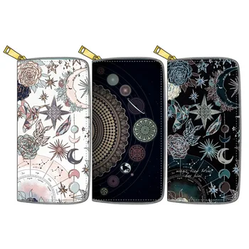 

New Style Starry Pu Long Zipper Wallet 823 Star Printed Deng Xing