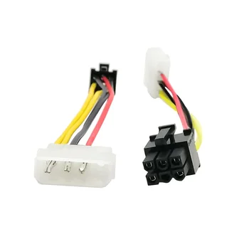 

10PCS 0.2M Computer Cable Data Lines 4Pin to 6Pin Graphic Processing Unit Charging Wire Balance Charger Plug