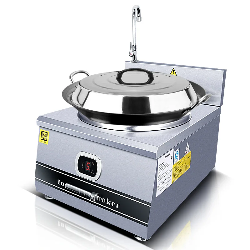 6000w Commercial Induction Cooker Concave 400 300mm Desktop