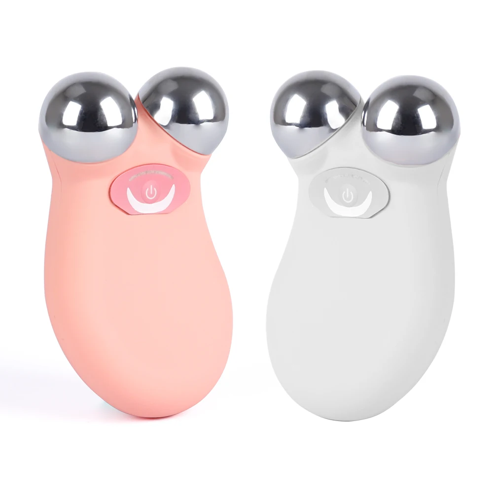 Массажер для лица лифтинга микротоковый роликовый массаж шеи устройство