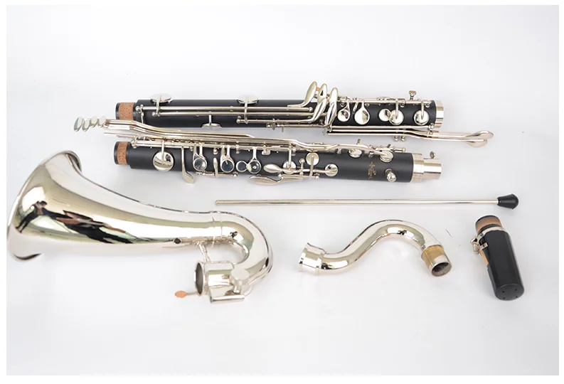 Il belin Silver Plated Keys Bass Clarinet Bb Tune Clarinet High Quality Bakelite Instrument With Case