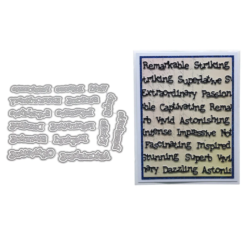 

Alphabet Words Carbon Steel Cutting Dies Scrapbook Paper Craft Emboss Punch Stencil Mold Hogard