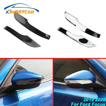

Car Styling 2Pcs Car Rearview Mirror Trim for Ford Focus 2019 2020 Car Rear View Mirror Decoration Strip Cover Accessories