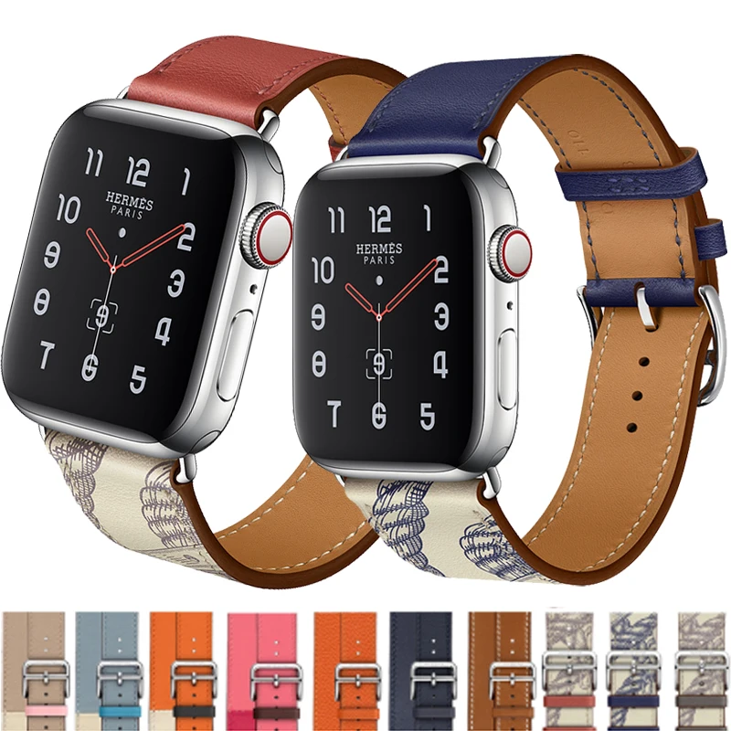 

Strap for Apple watch band 42mm 38mm Single tour Leather bracelet wrist watchband Iwatch series 5/4/3/2/1 44mm 40mmAccessories