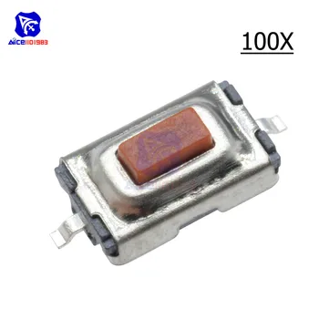 

diymore 100PCS/Lot 3x6x2.5mm SMD Red/White Push Button Switch Micro Switch Tact