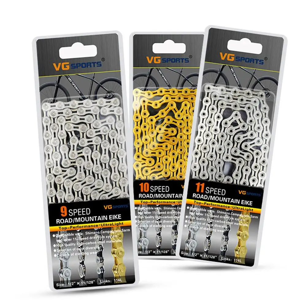 Vg Sports Bicycle Chain Mountain Road Bike Semihollow Gold Silver