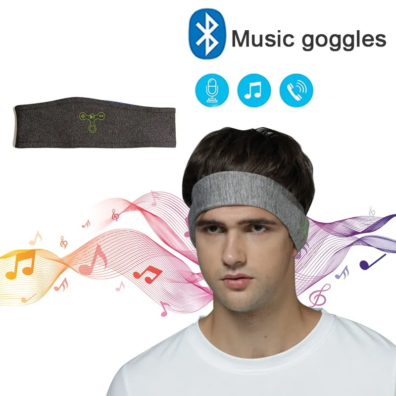 Bluetooth музыка оголовье эластичный дышащий Музыка динамик наушники Спорт на открытом воздухе головные уборы унисекс