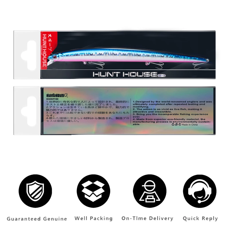 Hunthouse lw405 рыцарский гольян плавающий 0-1,5 м длинные литые жесткие рыболовные приманки рыцарский гольян 210 мм 34 г воббер искусственная приманка