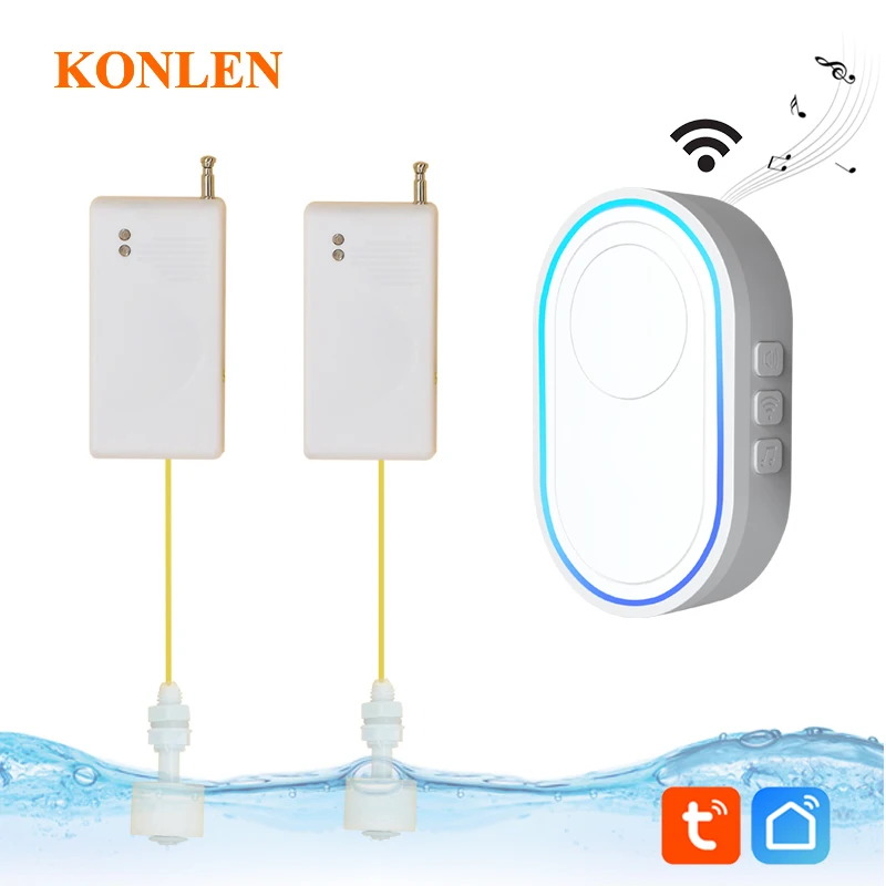 TuyaWIFILeakageSensorWaterLeakDetectorLiquidLevelSirenAlarm