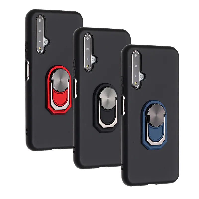 

Silicone Cover For Huawei Honor 20 Magnetic Car Stand Holder Case For Huawei Nova 5T Honor 20 Pro Luxury Shockproof Phone Cases