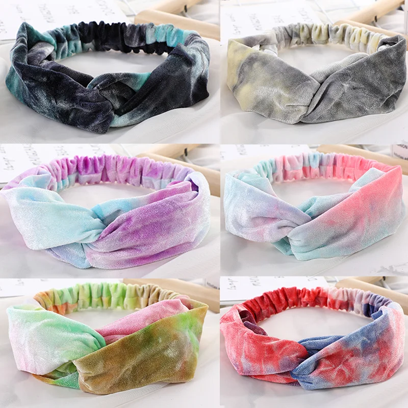 

Velvet Soft Headband Women Hairband Cross Knot Elastic Hair Bands Girls Hair Accessories Turban Bandage Bandanas Headband