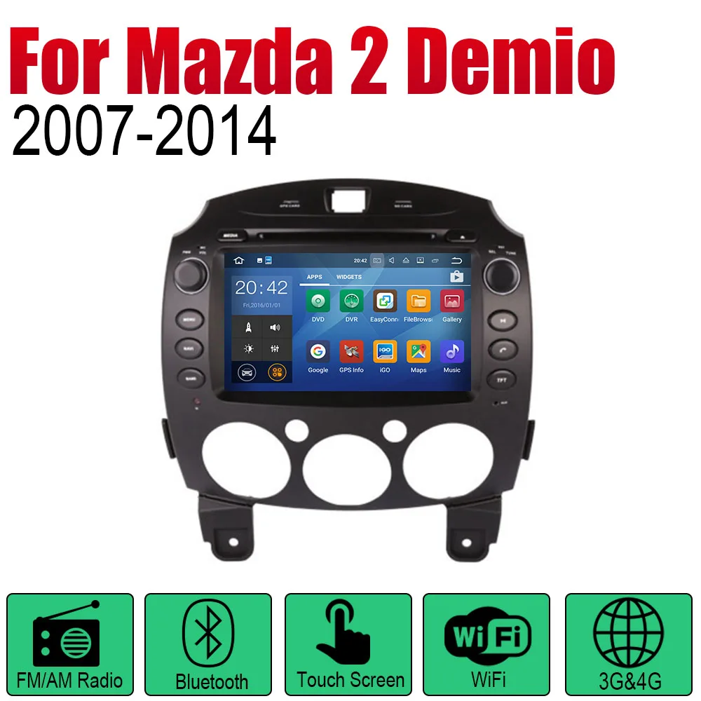 ZaiXi Android 2 Din автомобильное радио, dvd для Mazda 2 Demio 2007~ Автомобильный мультимедийный плеер gps навигационная система Радио стерео - Цвет: Standard machine