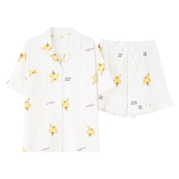 

Pijamas Women Cotton Pijamas Women Summer Home Suit Plus Size Pajamas for Women Cotton Women's Nightie Sleepwear Set Homewear