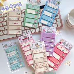 Altonamm – bloc Notes adhésif motif Animal fille, étiquette autocollante, décoration, papeterie fournitures scolaires, mignon Kawaii, 100 pièces 