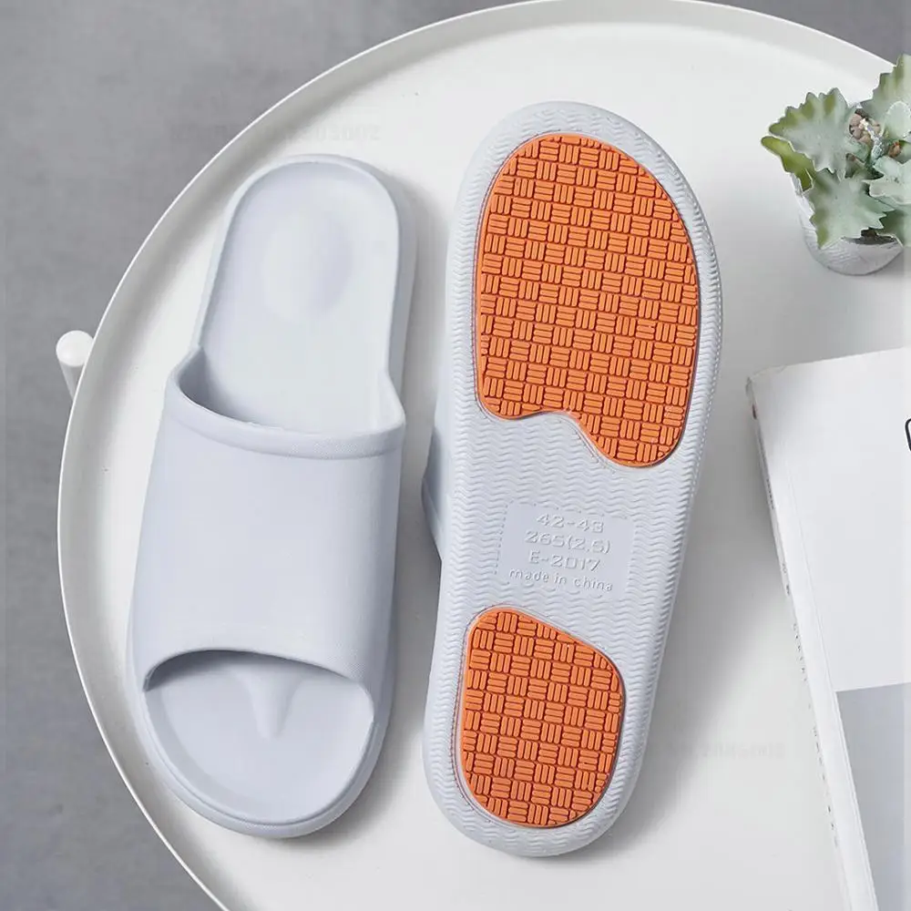 Xiaomi Mijia/тапочки; мужские домашние сандалии для купания; Массажная Повседневная обувь; нескользящие домашние тапочки для душа; домашняя летняя обувь для отеля - Цвет: Grey 42-43