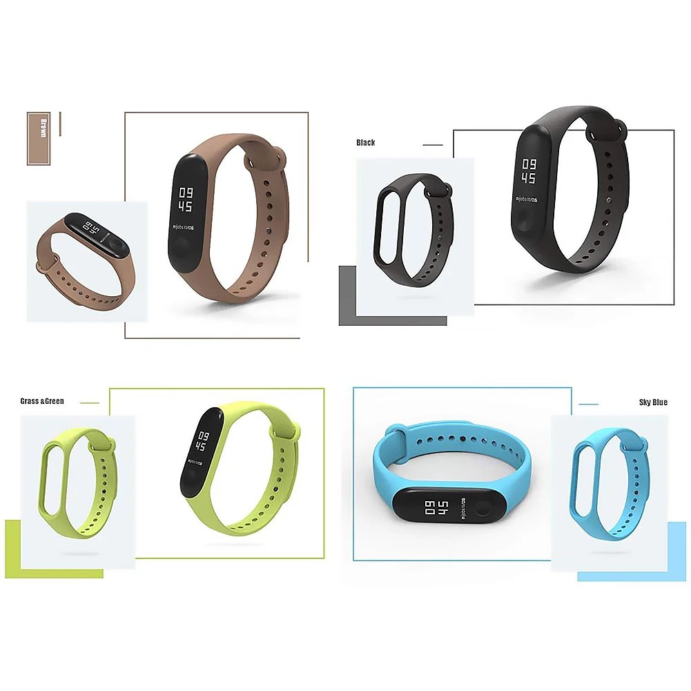 

13 Colors Wristband Replacement Adjustable Silicone Watch Strap for Xiaomi Mi Band 3/4 Smart Bracelet Accessories