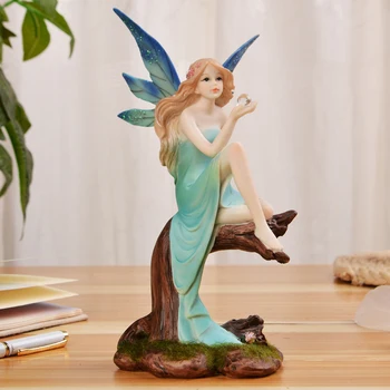 

New Creative Cute Girls Resin Elf Angel Ornaments Home Furnishing Decoration Crafts Bar Office Desk Fairy Statue Figurines Decor