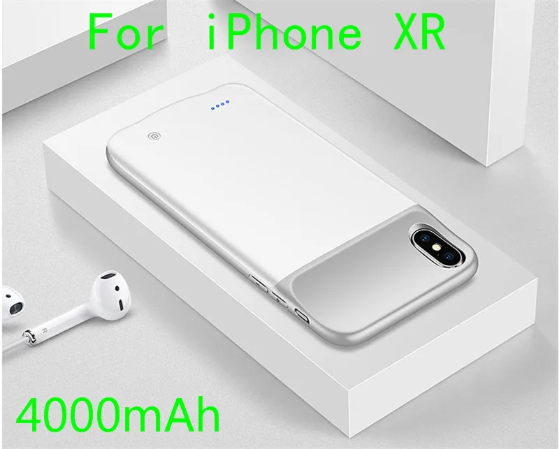 Тонкая батарея чехол для iPhone 6 6s 7 8 Plus power Bank Charing чехол для iPhone X XR XS Max ударопрочный чехол для зарядного устройства - Цвет: XR-White