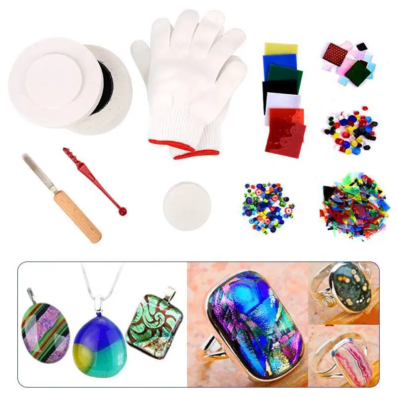 10x Microwave Kiln Kit for Fusing Glass Kiln-Large & 9 Accessory Kit Quality DIY Fusing Glass Jewelry Set