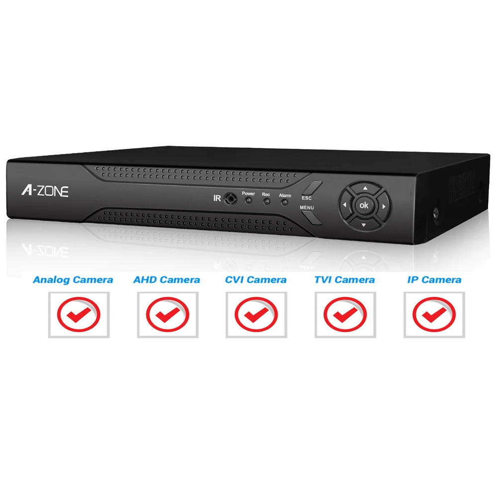 Мини видеорегистратор Onvif PTZ H.264 1080P 4 канала небольшой 5 в 1 для системы