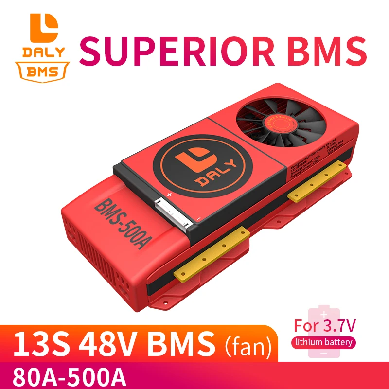 065 вентилятор 13S BMS 80A 100A 150A 200A 500A литий ионный Батарея 18650 Зарядное устройство