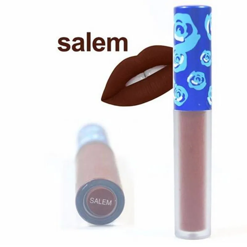 salem Романтическая матовая губная помада с медвежонком для красоты, стойкая губная помада, красный, матовый, жидкий, водостойкий макияж, 12 цветов, блеск для губ, косметика - Цвет: salem