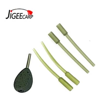 JIGEECARP 12PCS Carp Fishing Inline Lead Weight Insert Cone Tube Soft & Hard Lead Inline Rubber Sleeve Terminal Fish Accessories
