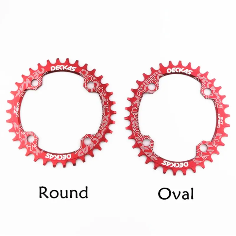 Deckas 104BCD овальная узкая широкая цепь MTB горный велосипед 32T 34T 36T 38T коронка шатун один зуб пластина части 104 BCD