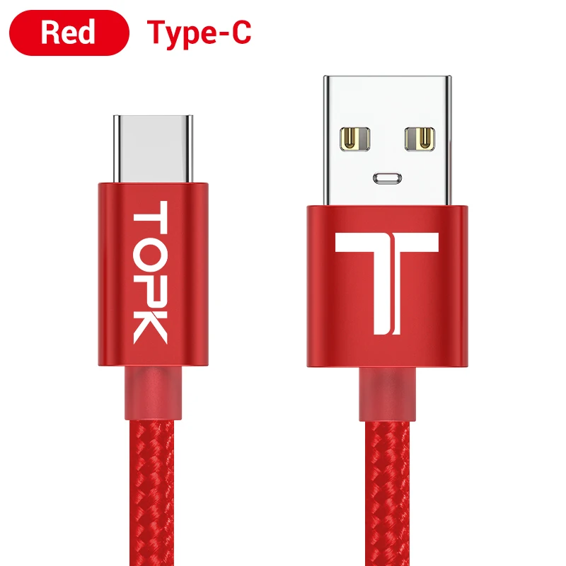 Usb type C кабель USB C 3A кабель передачи данных для быстрой зарядки для samsung Galaxy S10 S9 huawei Xiaomi Мобильный телефон зарядное устройство кабель - Цвет: Red