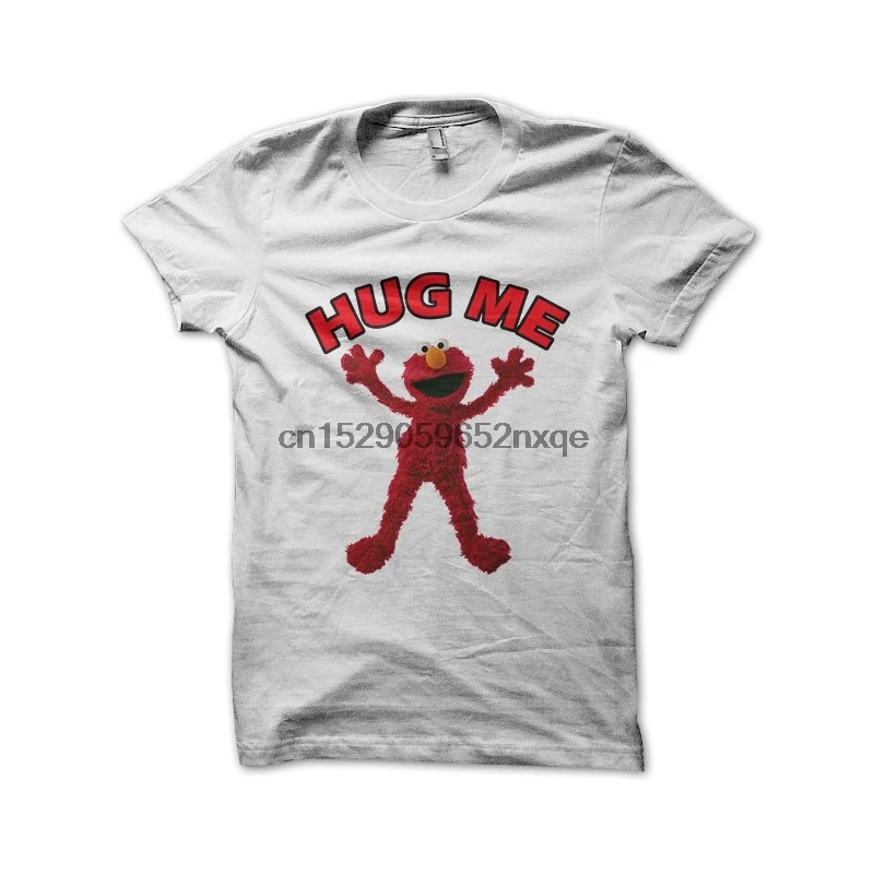 Мужская футболка hug me elmo белая женская и | одежда