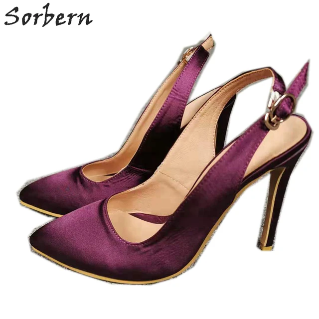 satin slingback shoes