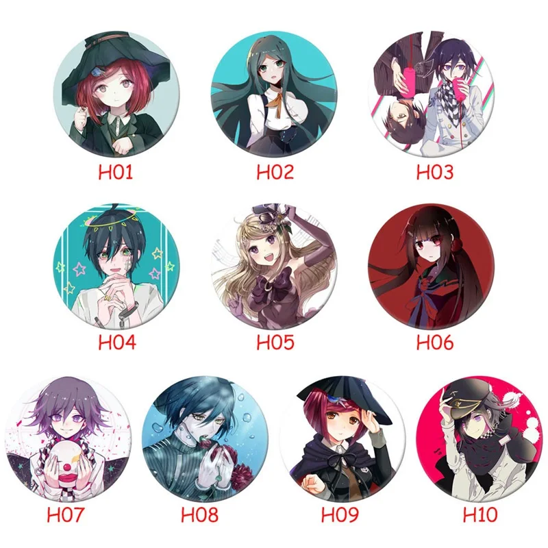 22pcs Anime Dangan Ronpa Character 58mm Badges Monokuma Brooch Pins Collections