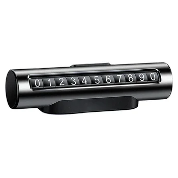 

Car Temporary Parking Card Rotate Phone Number Plate Aluminum Universal Park Stop in Car-Styling Goods Auto Accessories