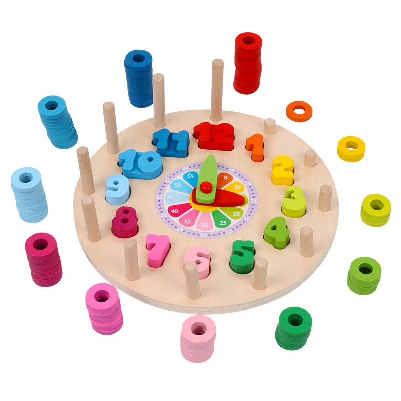  Montessori Educational Toys Digital Logarithm Clock Pairing Calculation Circle Children Wooden Earl - 4000134475662